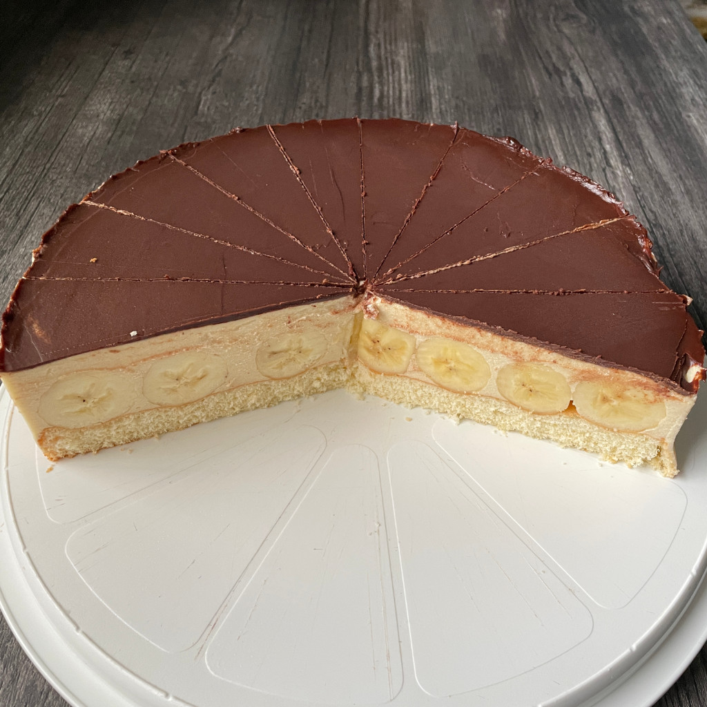 Milchfreie Bananentorte mit Ganache